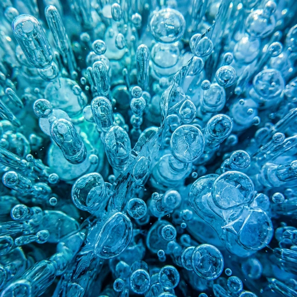 Comparison of blue ice textures vs black ash ice